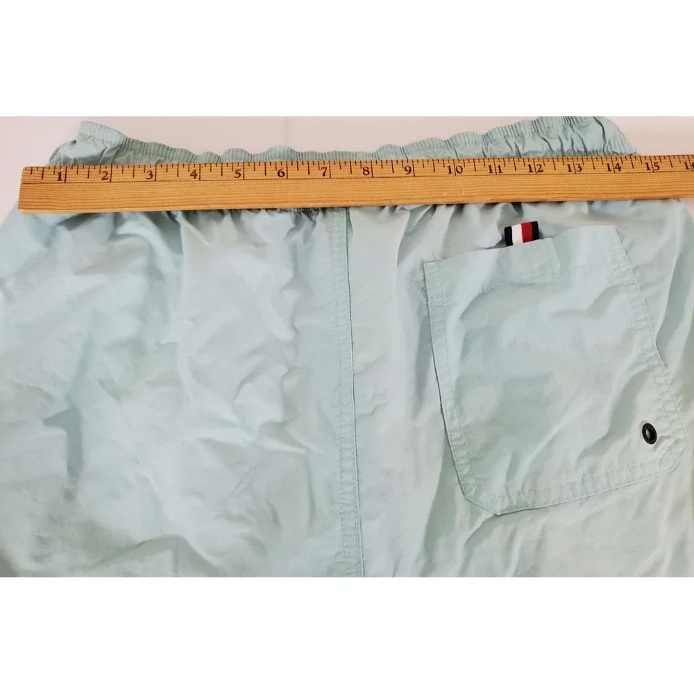 Tommy Hilfiger Mens Swim Shorts Size Medium  Mesh Lined Beach Blue Green